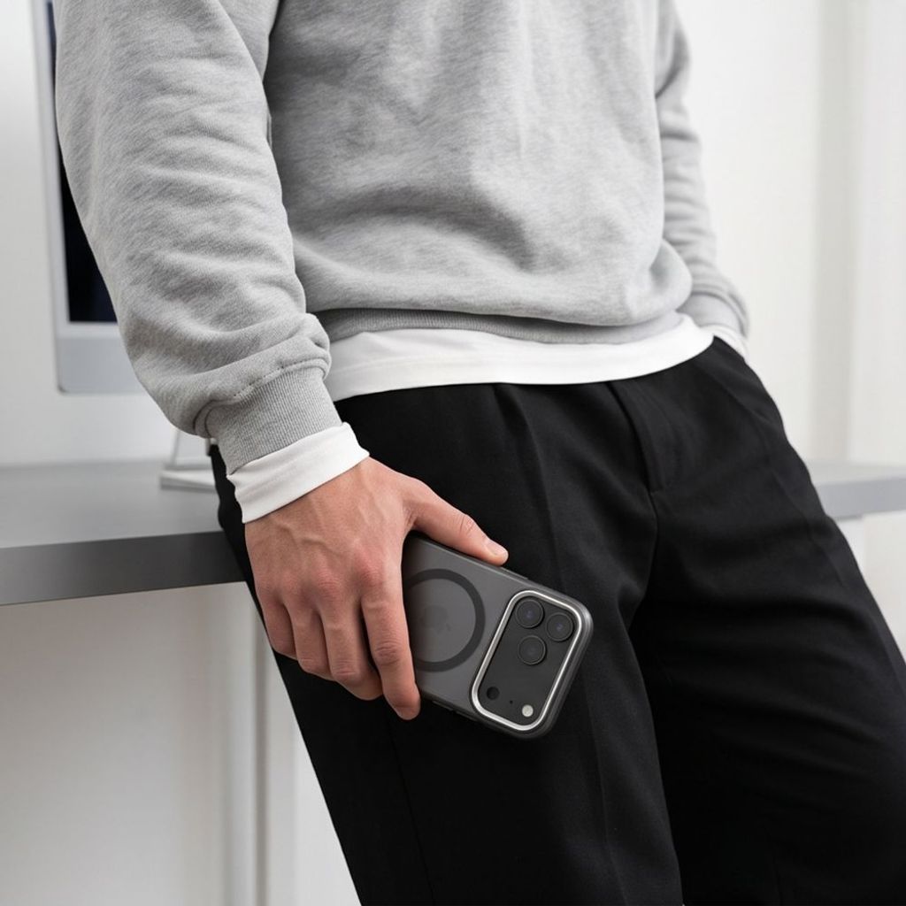 Tech-Protect MagZero MagSafe Cover til iPhone 17 Pro Max/18 Pro Mac - Gennemsigtig/Sort