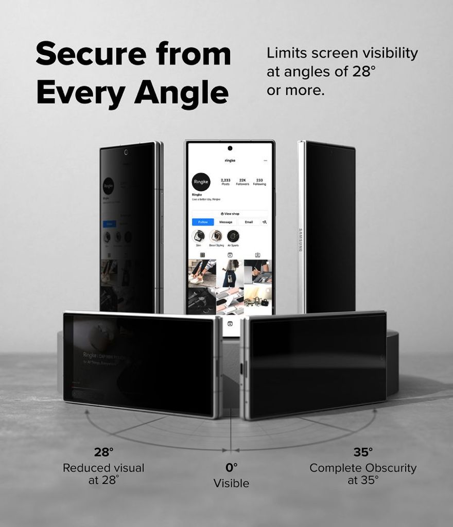 Ringke Easy Slide Privacy 360 Skjermbeskytter til Samsung Galaxy Z Fold 8 Ultra