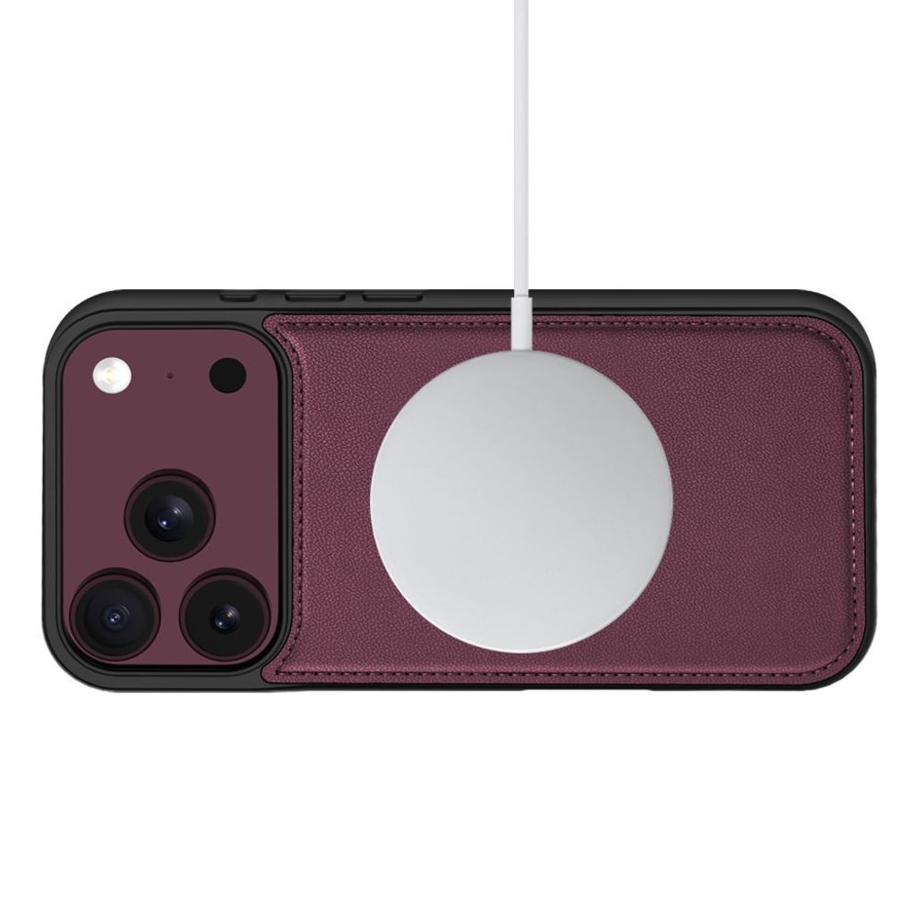 Tech-Protect Wallet MagSafe -kotelo iPhone 17 Pro/18 Pro:lle - Burgundi