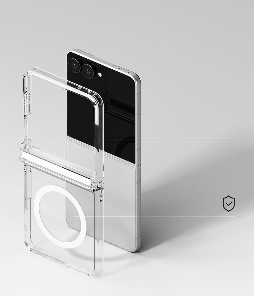 Ringke Fusion Flap MagSafe Cover til Samsung Galaxy Z Flip 8 - Gennemsigtig