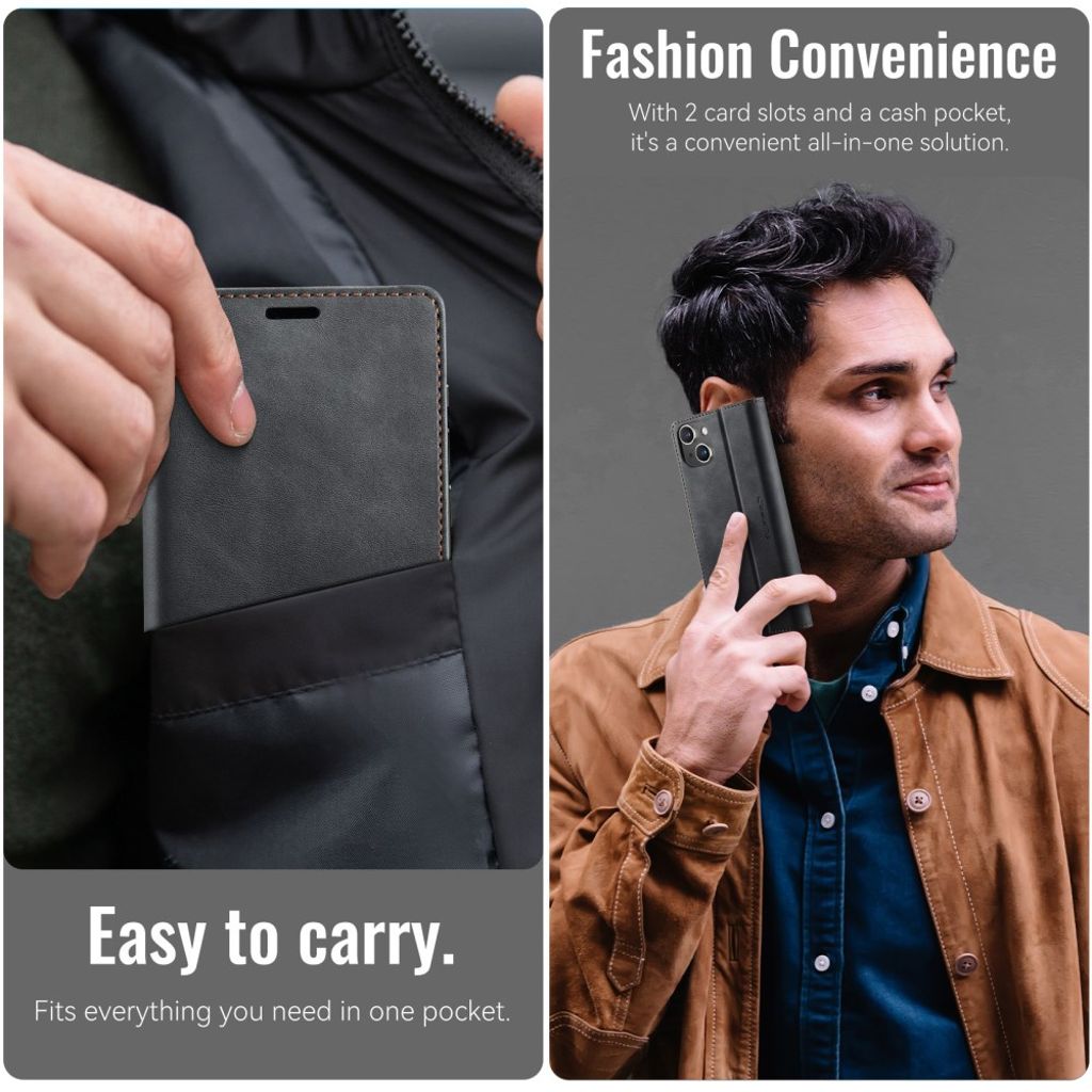 CASEME iPhone 13 mini Plånboksfodral RFID-blockerande – Svart