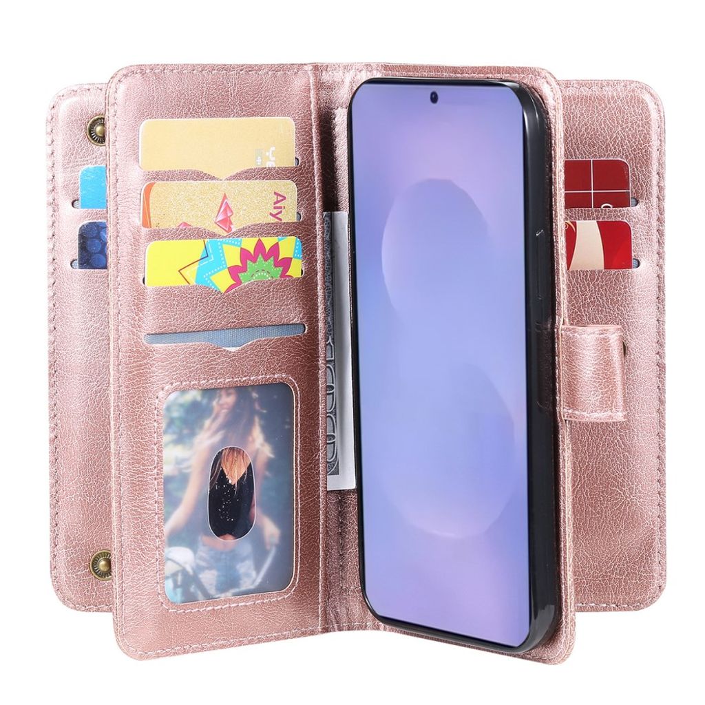 Samsung Galaxy S26 / S26 Pro Etui med 10 Kortplads - Rose guld