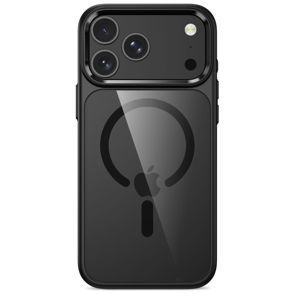 Tech-Protect Magmat MagSafe CC -kuori iPhone 17 Pro/18 Pro:lle - Läpinäkyvä/musta