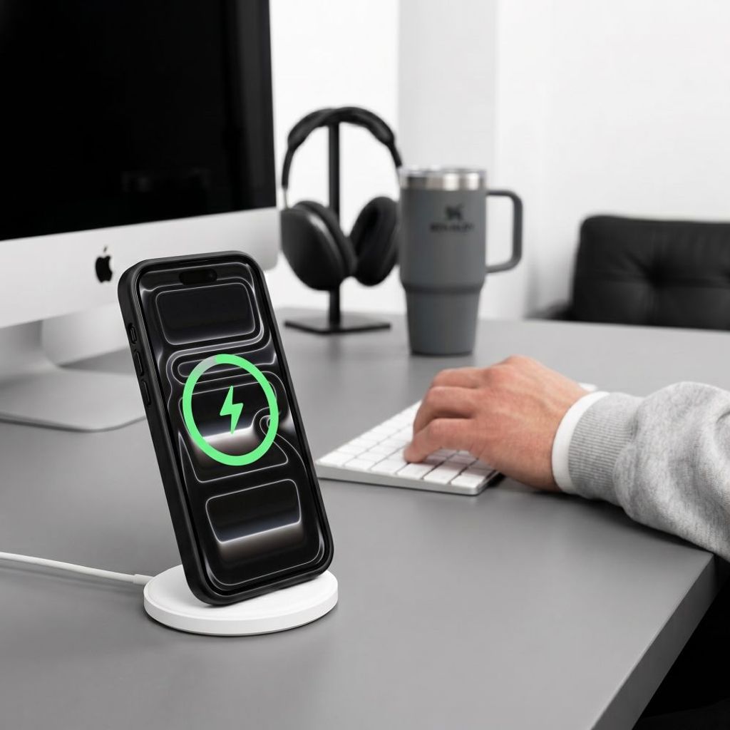 Tech-Protect Magmat MagSafe CC -kuori iPhone 17 Pro/18 Pro:lle - Läpinäkyvä/musta
