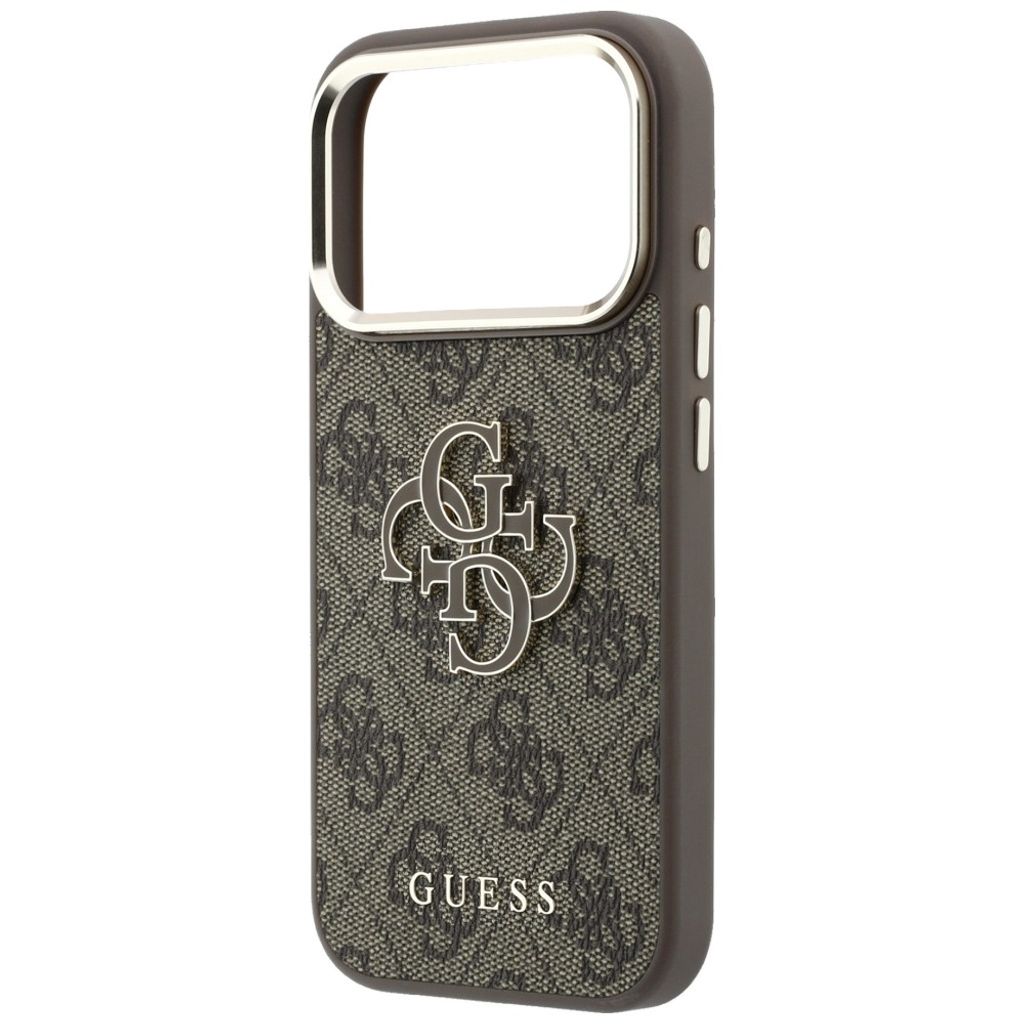 Guess 4G Big Resin Logo -kuori iPhone 17 Pro/18 Pro:lle - Ruskea