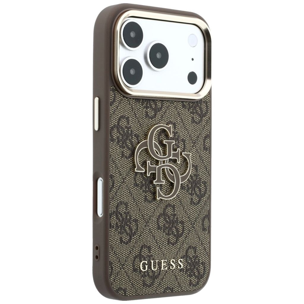Guess 4G Big Resin Logo -kuori iPhone 17 Pro/18 Pro:lle - Ruskea