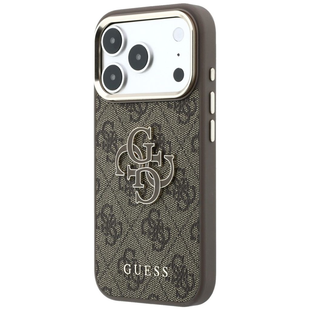 Guess 4G Big Resin Logo -kuori iPhone 17 Pro/18 Pro:lle - Ruskea