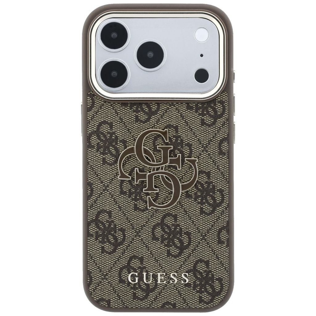 Guess 4G Big Resin Logo -kuori iPhone 17 Pro/18 Pro:lle - Ruskea