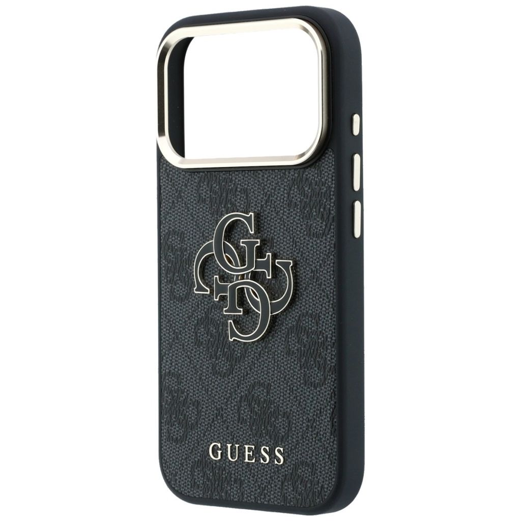 Guess 4G Big Resin Logo -kuori iPhone 17 Pro/18 Pro:lle - Musta