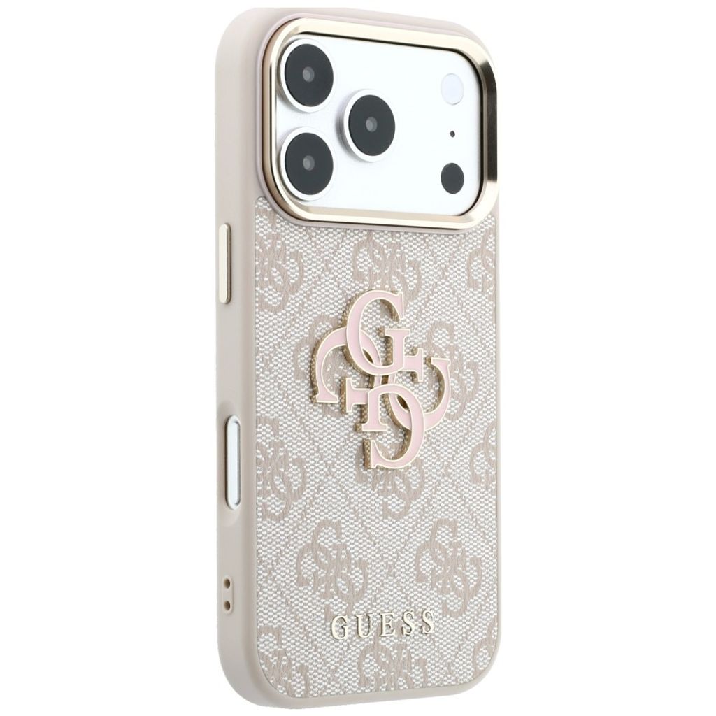 Guess 4G Big Resin Logo -kuori  iPhone 17 Pro/18 Pro:lle - Vaaleanpunainen