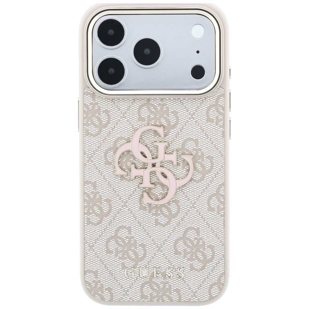 Guess 4G Big Resin Logo -kuori  iPhone 17 Pro/18 Pro:lle - Vaaleanpunainen