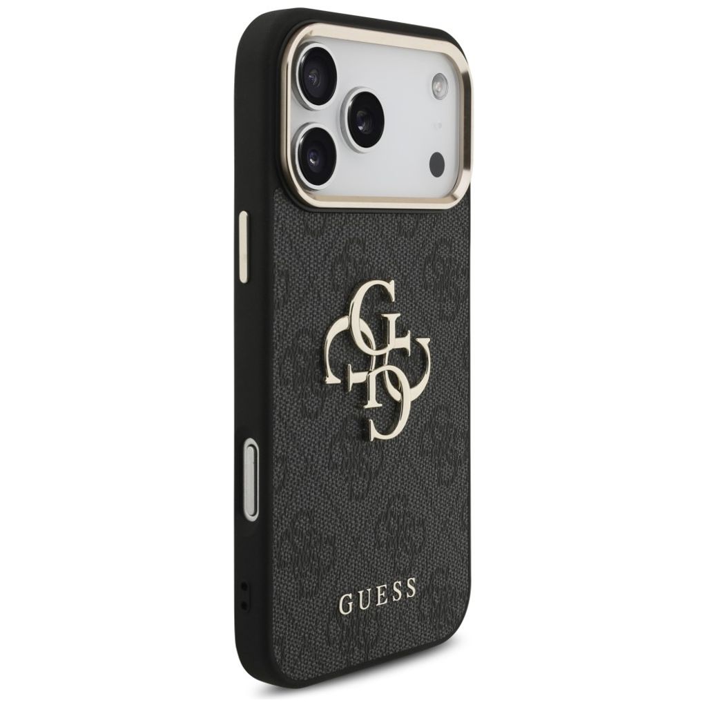 Guess 4G Big Classic Logo -kuori iPhone 17 Pro Max/18 Pro Max:lle - Musta/kulta