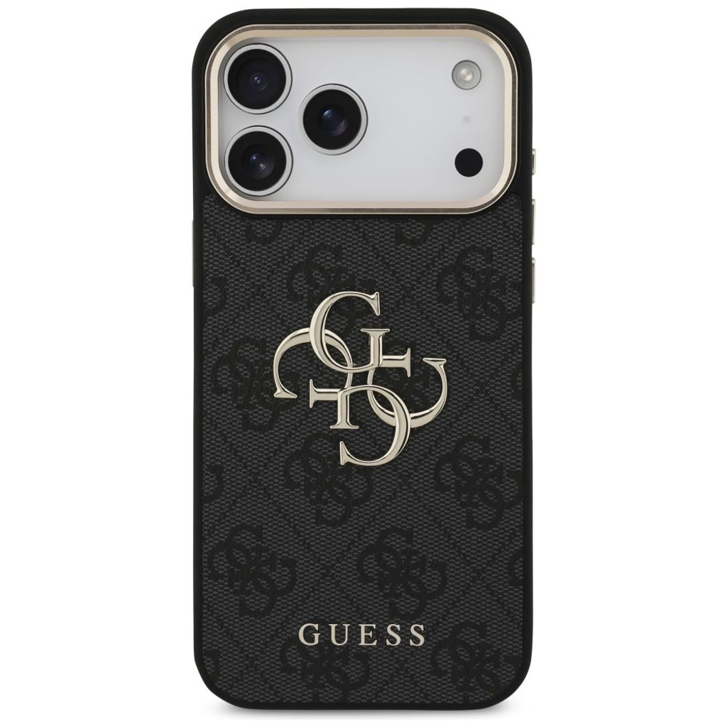 Guess 4G Big Classic Logo -kuori iPhone 17 Pro Max/18 Pro Max:lle - Musta/kulta