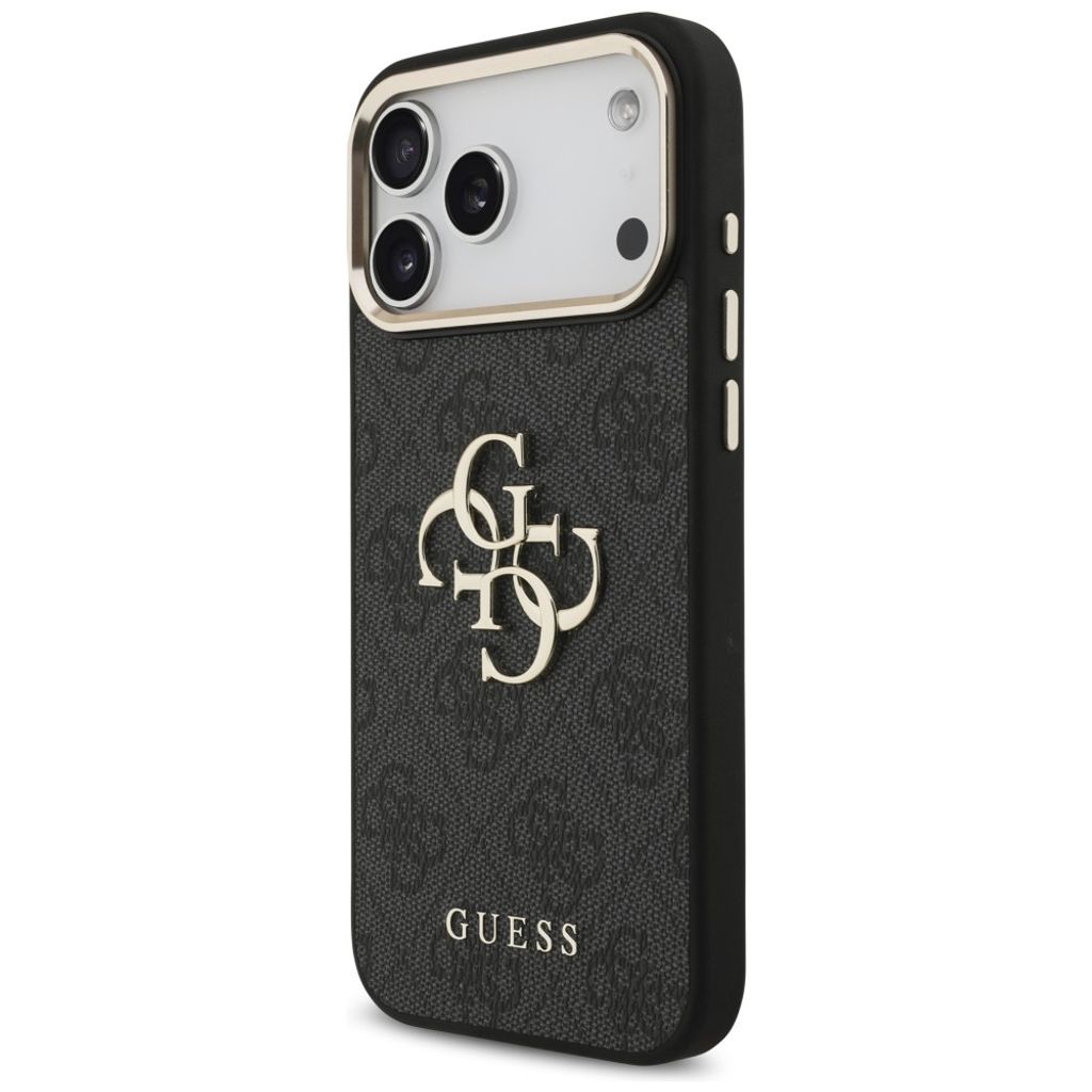 Guess 4G Big Classic Logo -kuori iPhone 17 Pro Max/18 Pro Max:lle - Musta/kulta