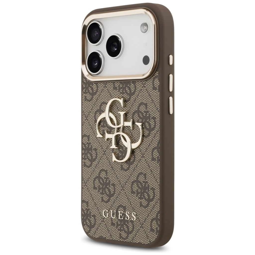 Guess 4G Big Classic Logo -kuori  iPhone 17 Pro/18 Pro:lle - Ruskea/Kulta