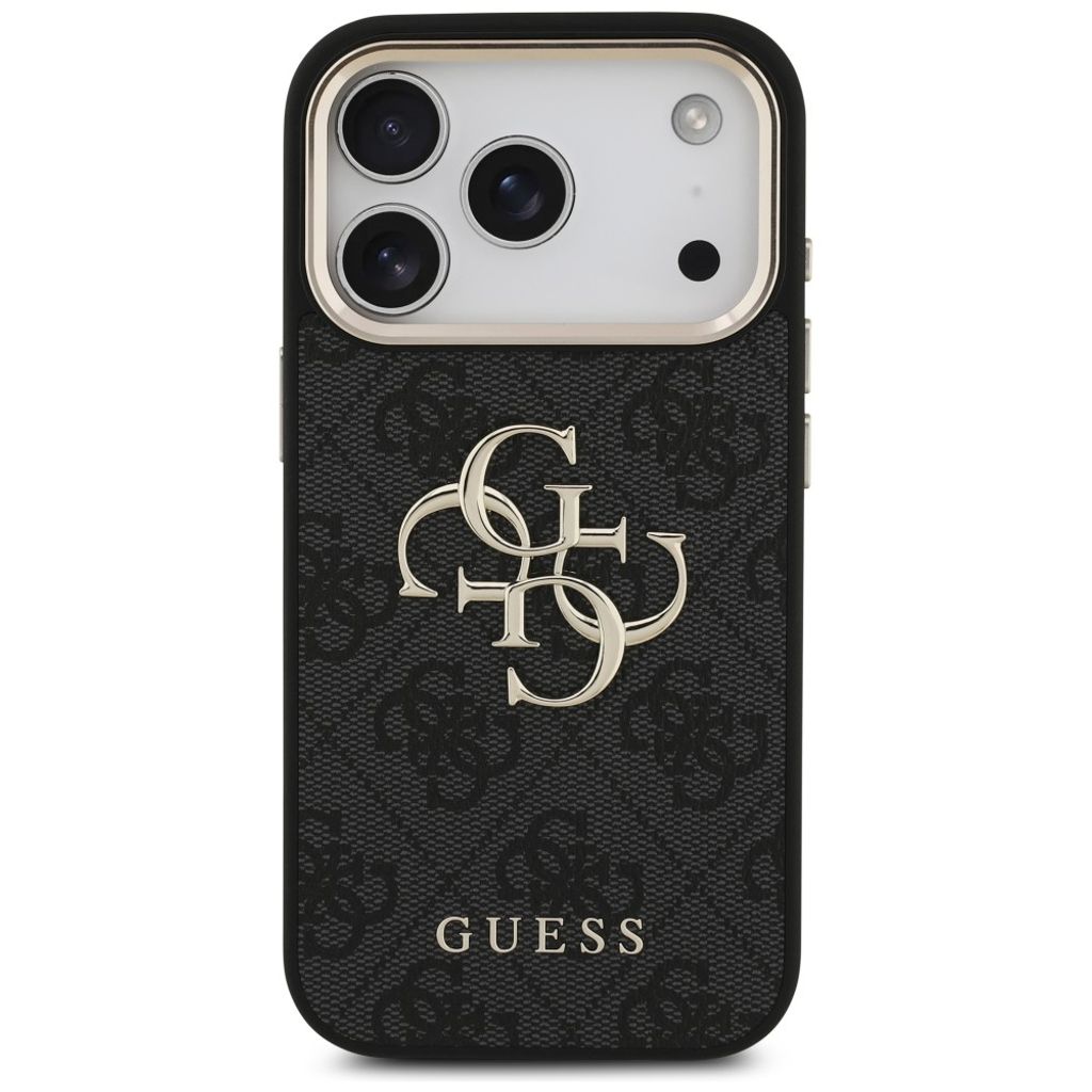 Guess 4G Big Classic Logo -kuori iPhone 17 Pro/18 Pro:lle - Musta/kulta