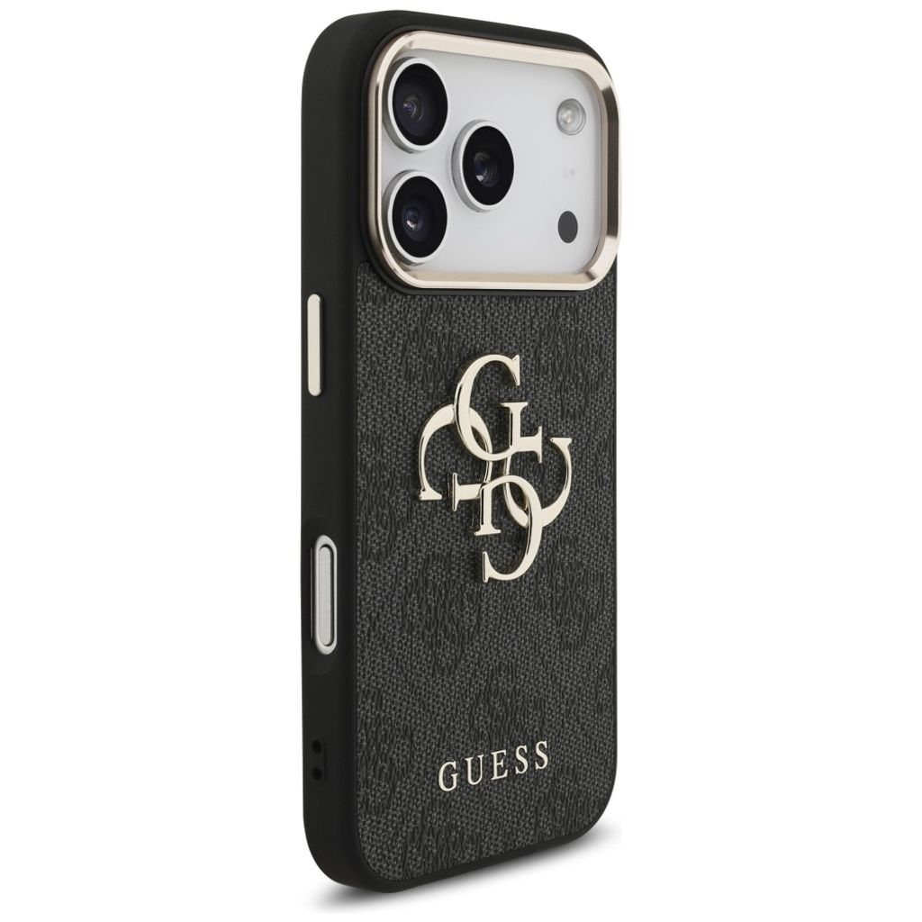 Guess 4G Big Classic Logo -kuori iPhone 17 Pro/18 Pro:lle - Musta/kulta