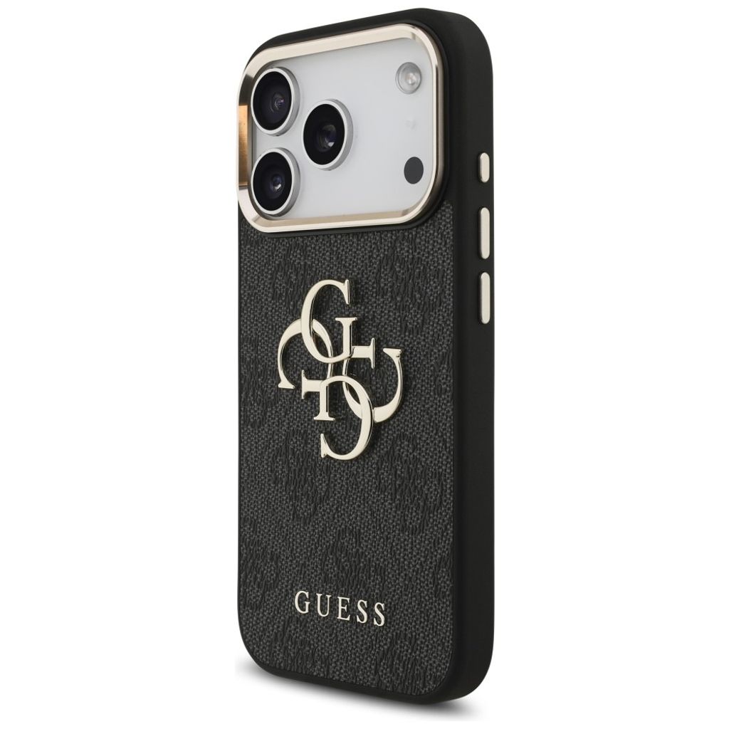 Guess 4G Big Classic Logo -kuori iPhone 17 Pro/18 Pro:lle - Musta/kulta