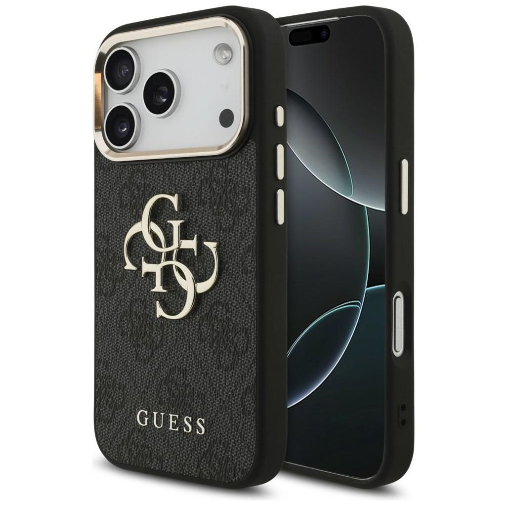 Guess 4G Big Classic Logo -kuori iPhone 17 Pro/18 Pro:lle - Musta/kulta