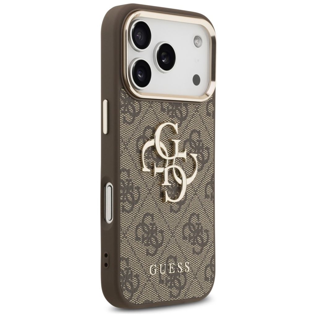 Guess 4G Big Classic Logo -kuori iPhone 17 Pro Max/18 Pro Max:lle - Ruskea/Kulta