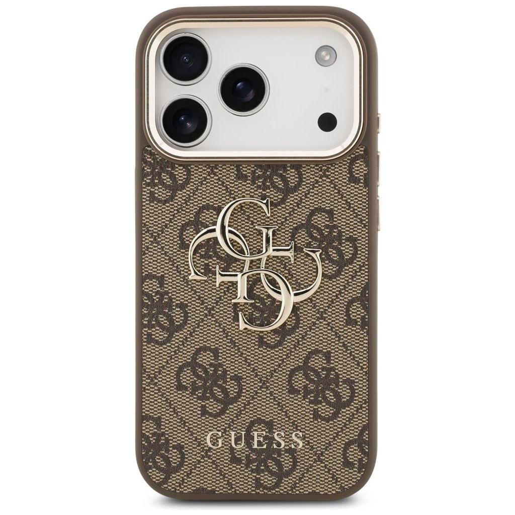 Guess 4G Big Classic Logo -kuori iPhone 17 Pro Max/18 Pro Max:lle - Ruskea/Kulta
