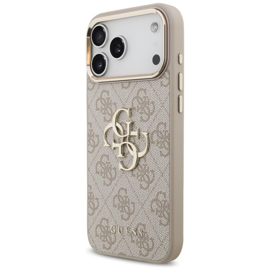 Guess 4G Big Classic Logo -kuori iPhone 17 Pro Max/18 Pro Max:lle - Ruusu kultaa