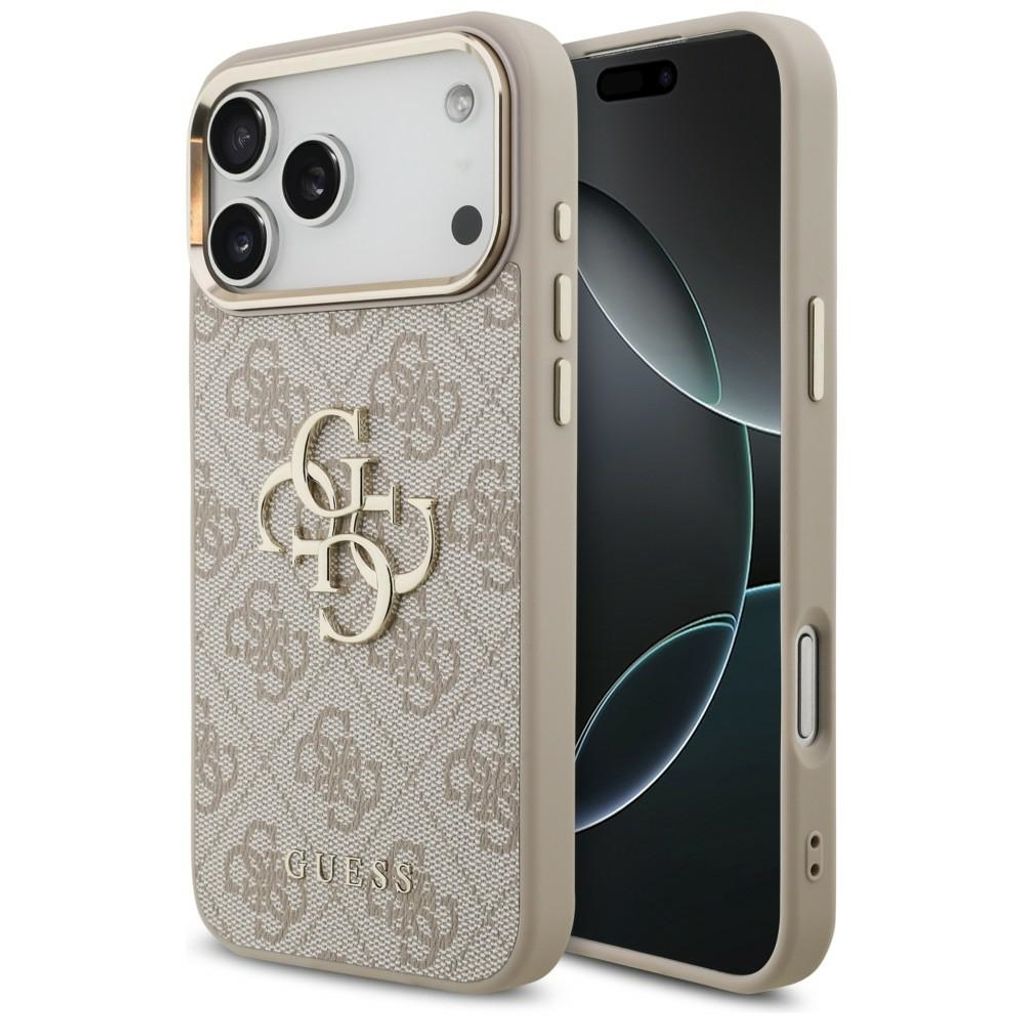 Guess 4G Big Classic Logo -kuori iPhone 17 Pro Max/18 Pro Max:lle - Ruusu kultaa