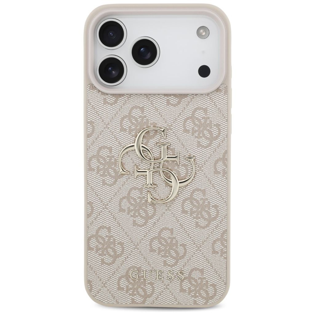 Guess 4G Big Logo -kuori iPhone 17 Pro Max/18 Pro Max:lle - Vaaleanpunainen