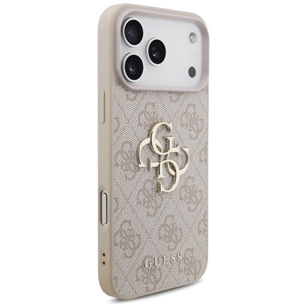 Guess 4G Big Logo -kuori iPhone 17 Pro Max/18 Pro Max:lle - Vaaleanpunainen