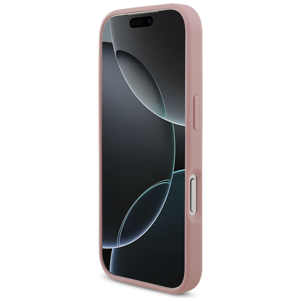 Guess Big 4G Glitter -kuori iPhone 17 Pro/18 Pro:lle - Vaaleanpunainen