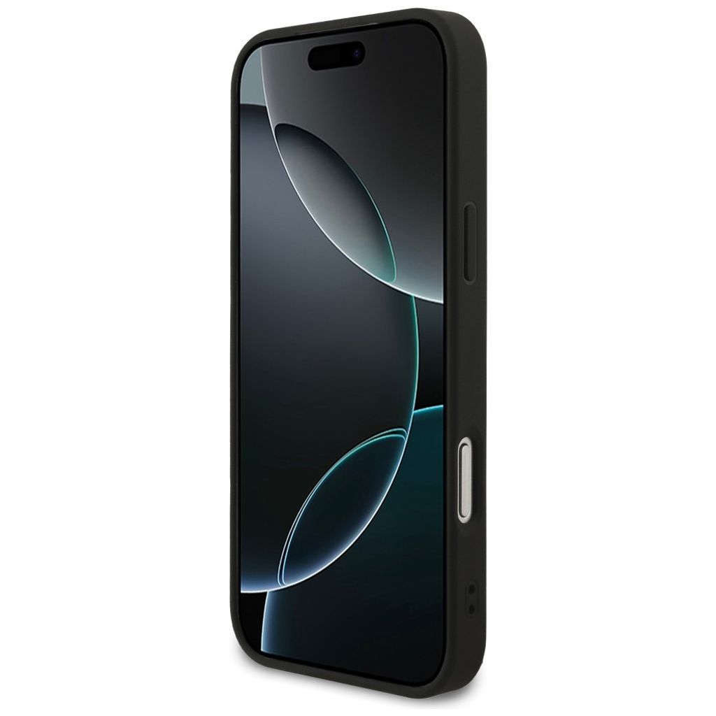 Guess Big 4G Glitter -kuori iPhone 17 Pro Max/18 Pro Max:lle - Musta