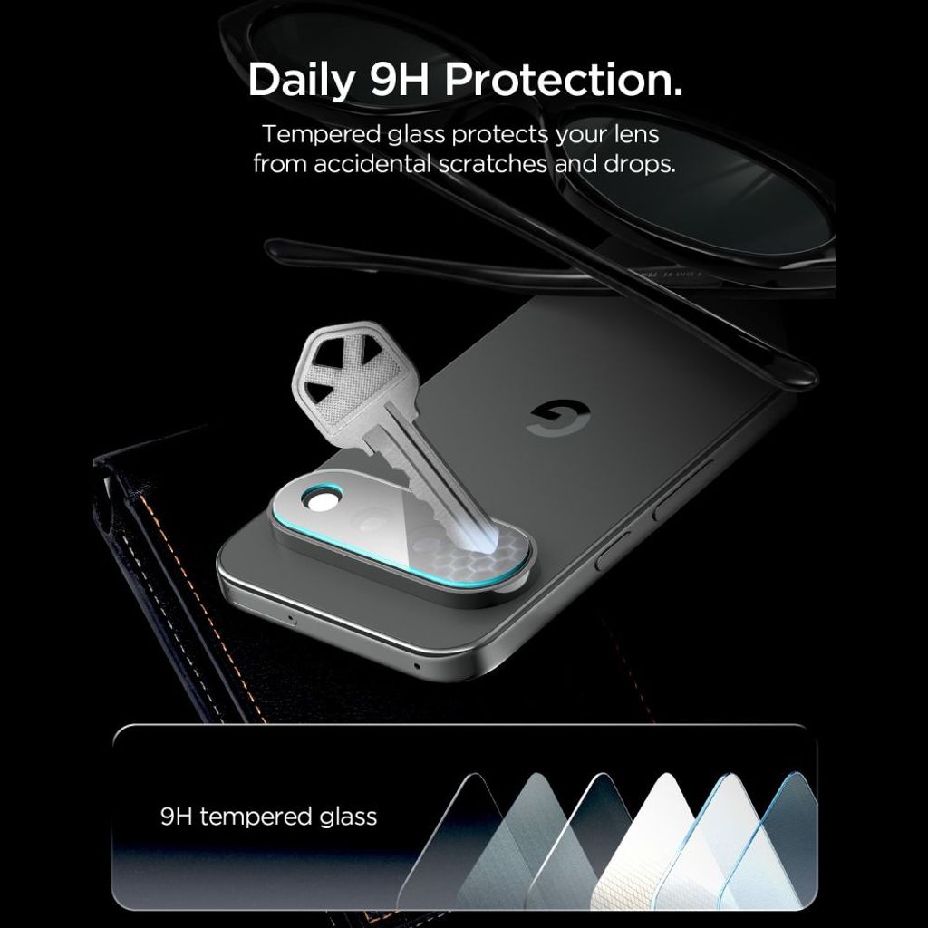 Spigen Optik Pro HD Glas.tR EZ Fit Linsebeskyttelse 2-Pak till Google Pixel 11 Pro - Gennemsigtig