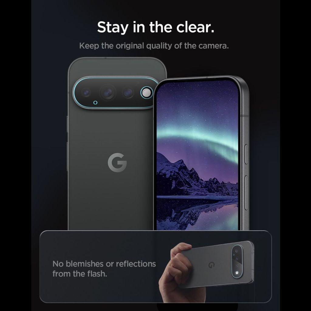 Spigen Optik Pro HD Glas.tR EZ Fit Linsebeskyttelse 2-Pak till Google Pixel 11 Pro - Gennemsigtig