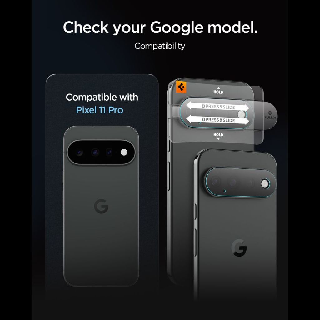 Spigen Optik Pro HD Glas.tR EZ Fit Linsebeskyttelse 2-Pak till Google Pixel 11 Pro - Gennemsigtig