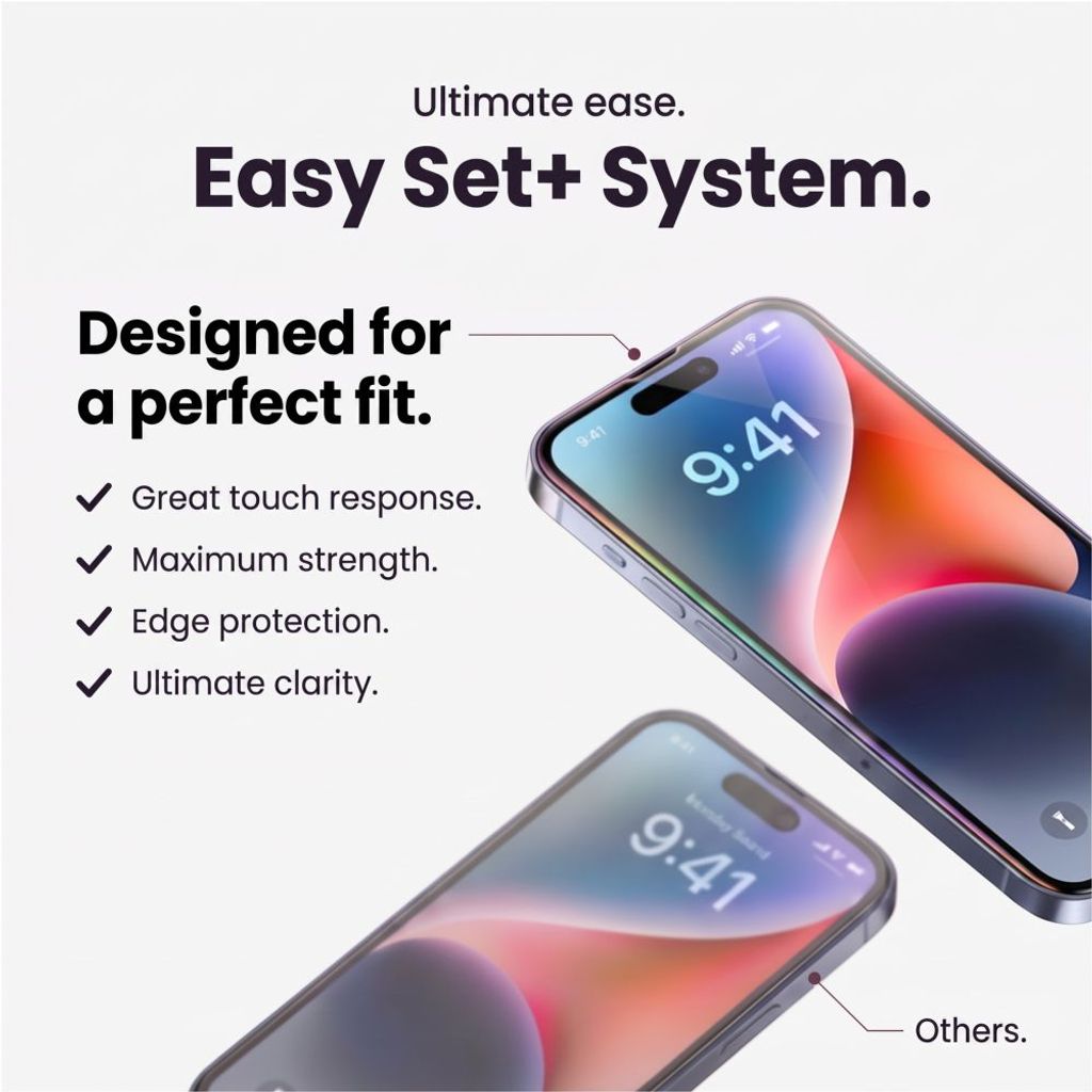 Tech-Protect Easy Set+ -Näytön- & Linssinsuoja 3-pakkaus  iPhone 18 Pro Max/17 Pro Max:lle