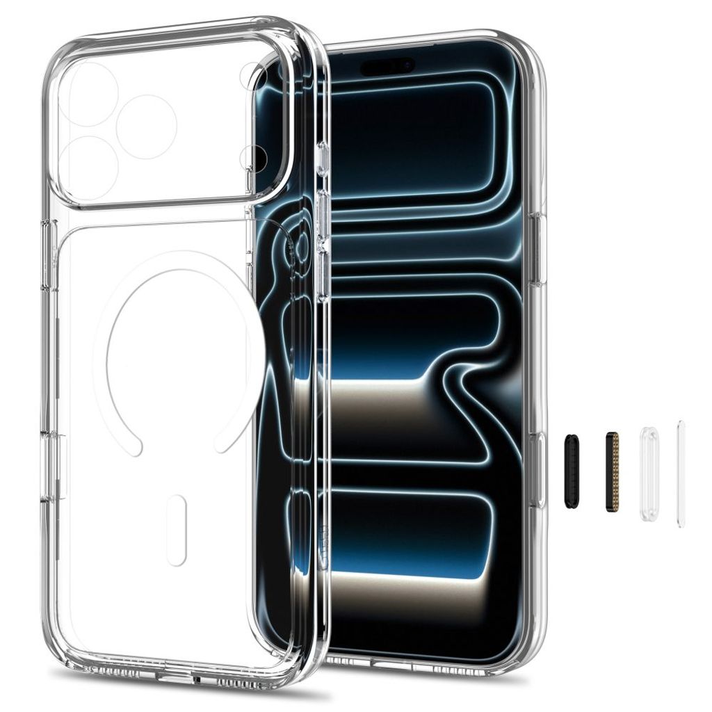 Tech-Protect FlexAir Hybrid CC MagSafe -kuori  iPhone 17 Pro/18 Pro:lle - Läpinäkyvä