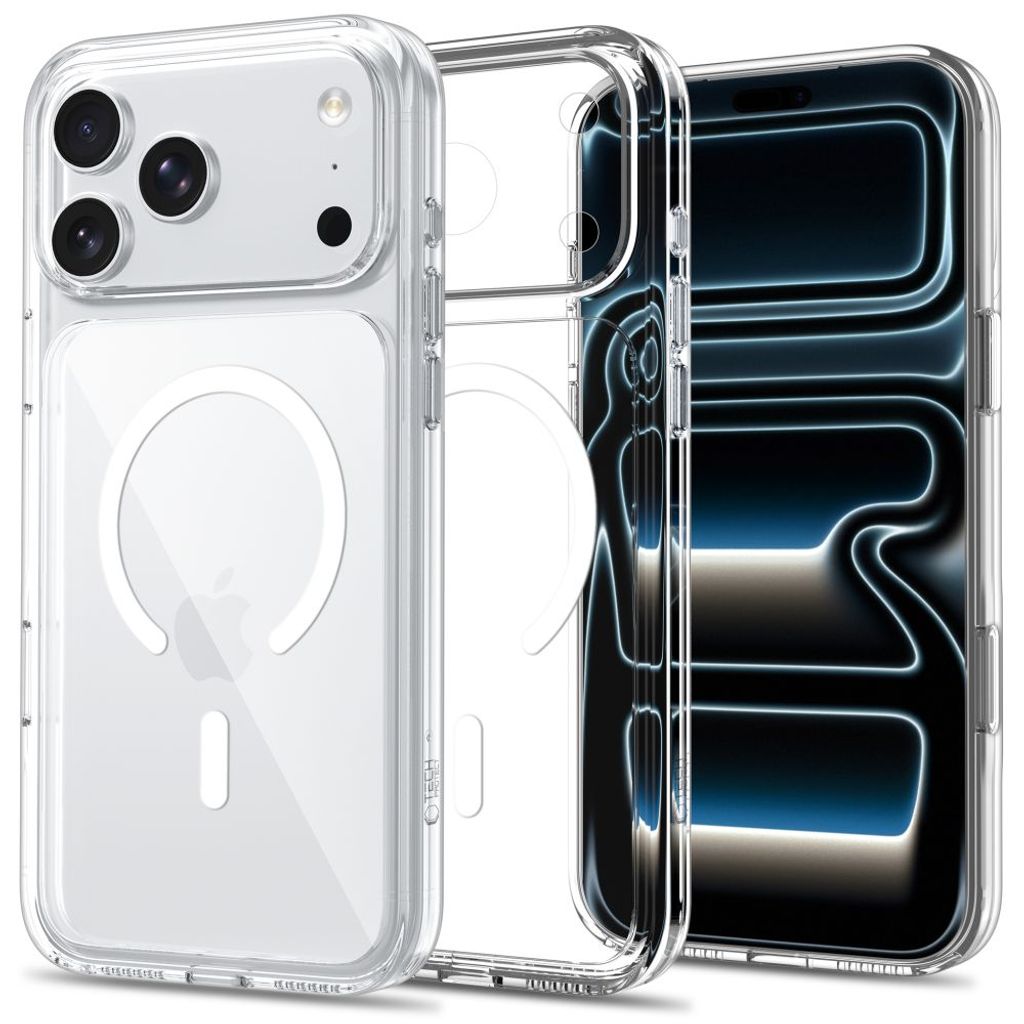 Tech-Protect FlexAir Hybrid CC MagSafe -kuori  iPhone 17 Pro Max/18 Pro Max:lle - Läpinäkyvä
