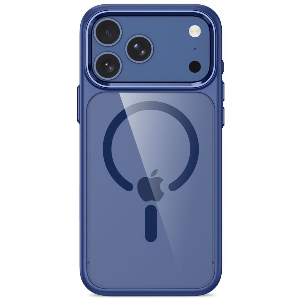 Tech-Protect Magmat MagSafe CC -kuori iPhone 17 Pro/18 Pro:lle - Läpinäkyvä/Tummansininen