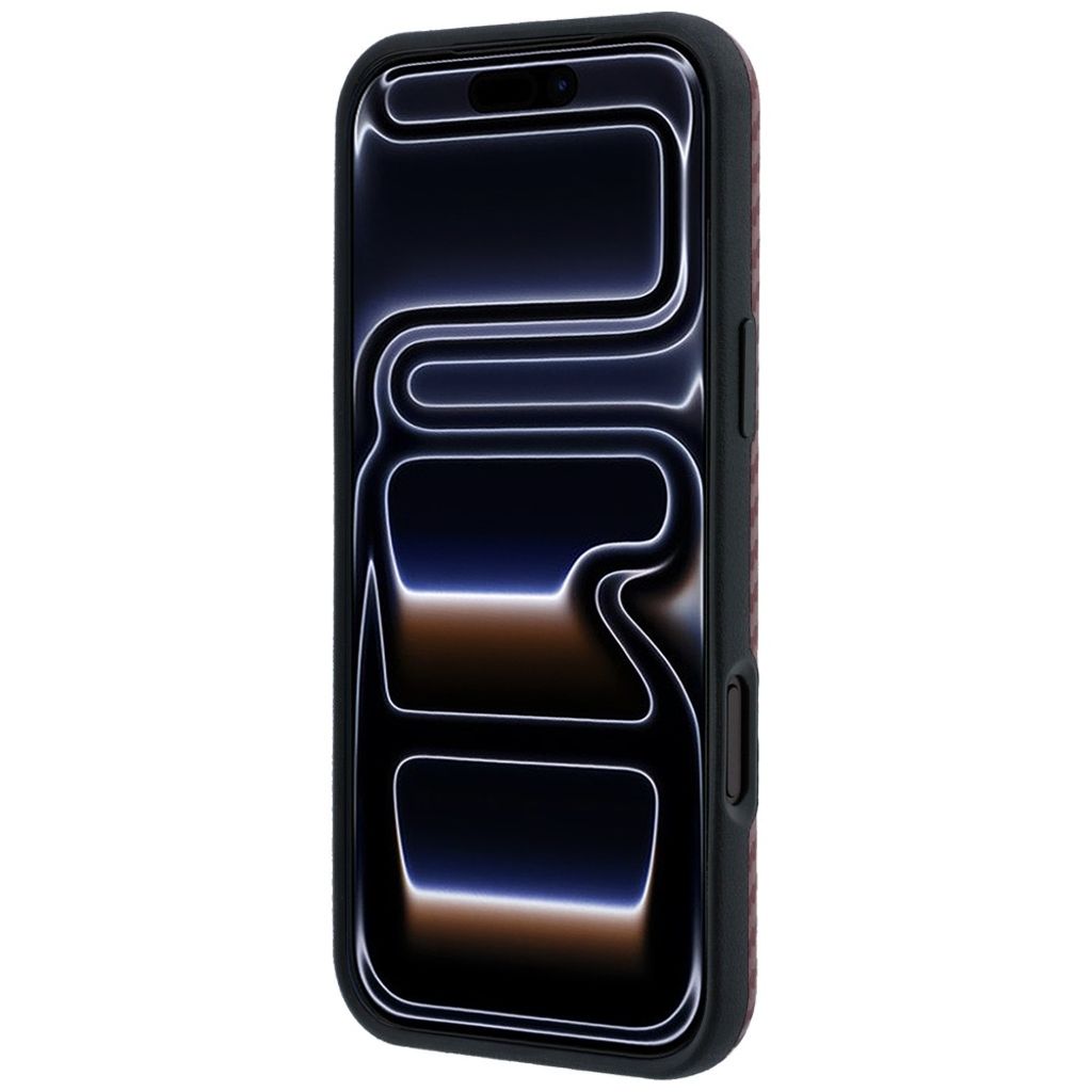 BMW Carbon Metal Logo MagSafe -kuori  iPhone 17 Pro Max/18 Pro Max:lle - Burgundi