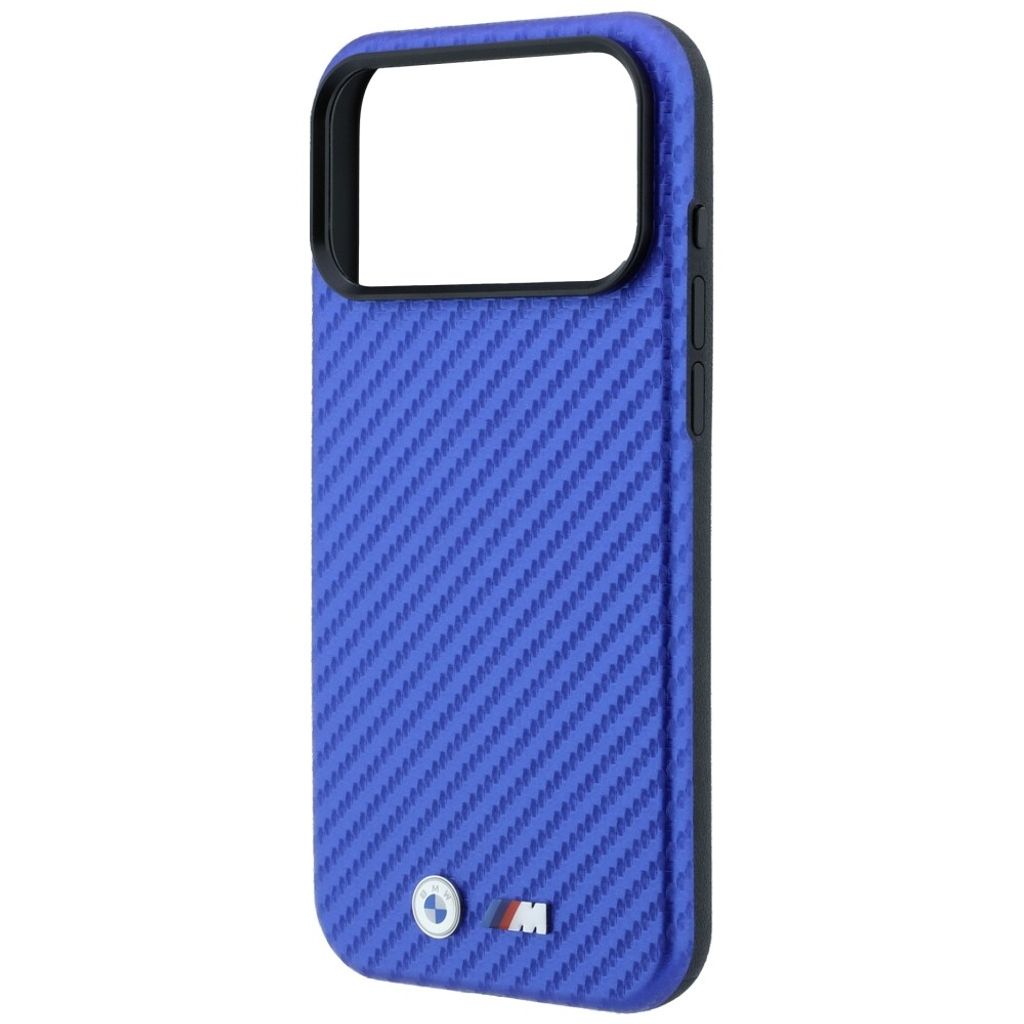 BMW Carbon Metal Logo MagSafe -kuori iPhone 17 Pro Max/18 Pro Max:lle - Sininen