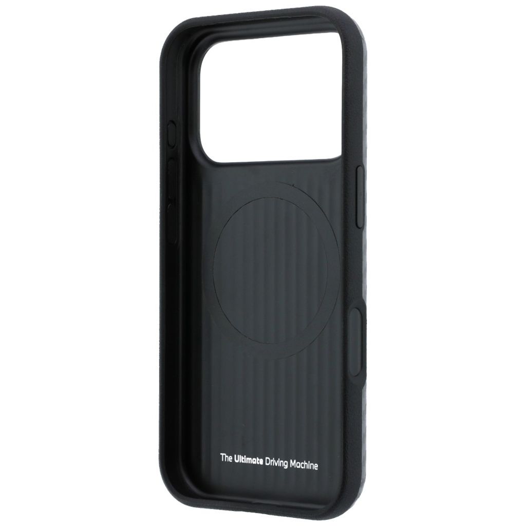 BMW Carbon Metal Logo MagSafe -kuori iPhone 17 Pro Max/18 Pro Max:lle - Harmaa