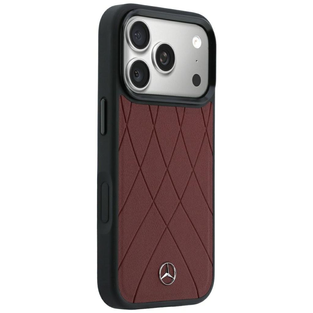 Mercedes Crossed Lines MagSafe -kuori iPhone 17 Pro/18 Pro:lle - Burgundi