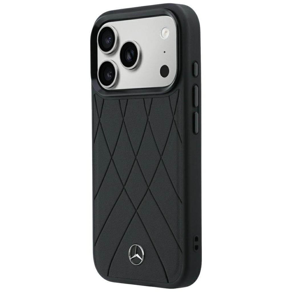 Mercedes Crossed Lines MagSafe -kuori  iPhone 17 Pro/18 Pro:lle - Musta