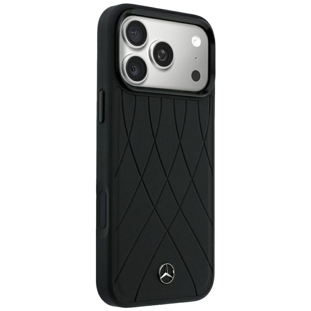 Mercedes Crossed Lines MagSafe -kuori iPhone 17 Pro Max/18 Pro Max:lle - Musta