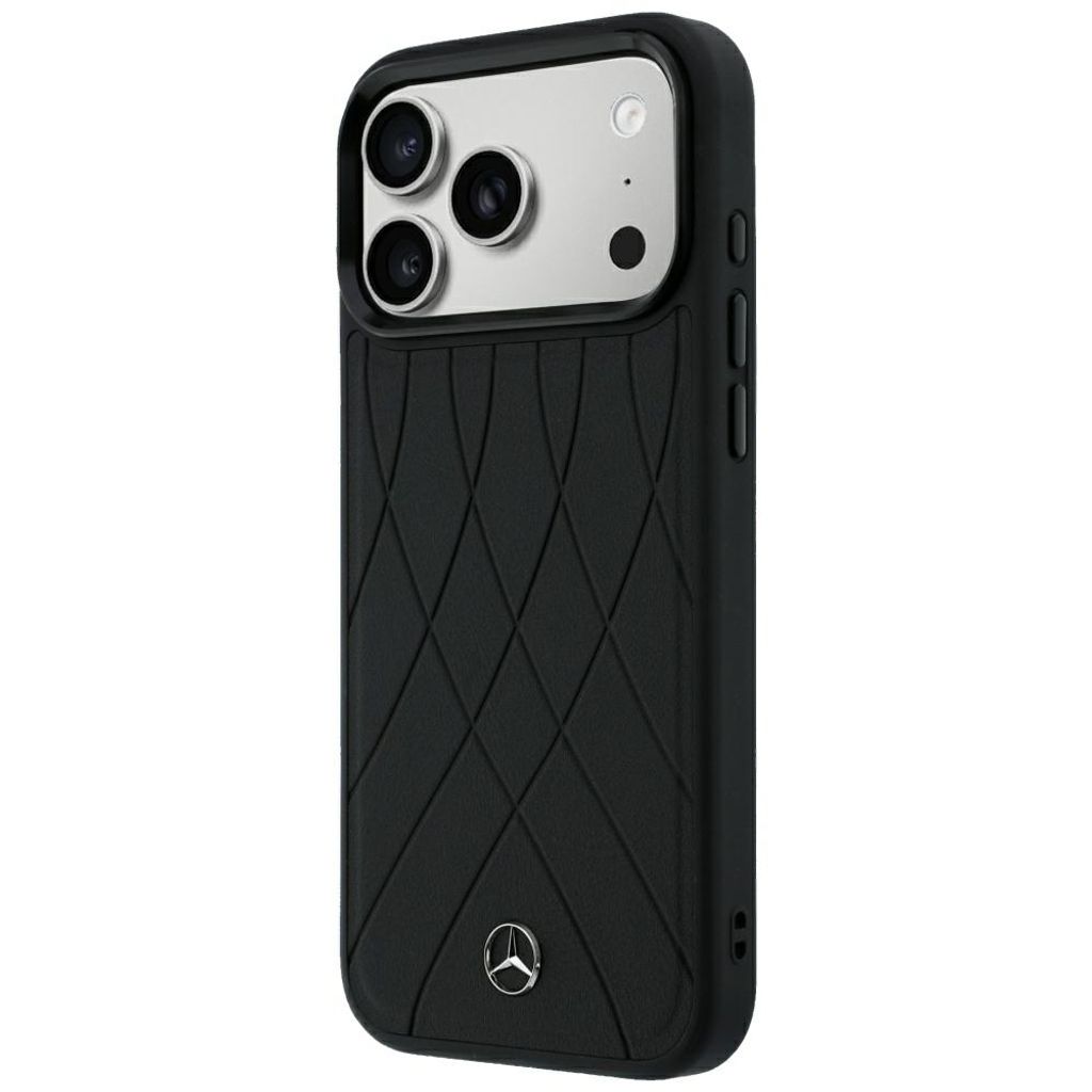 Mercedes Crossed Lines MagSafe -kuori iPhone 17 Pro Max/18 Pro Max:lle - Musta