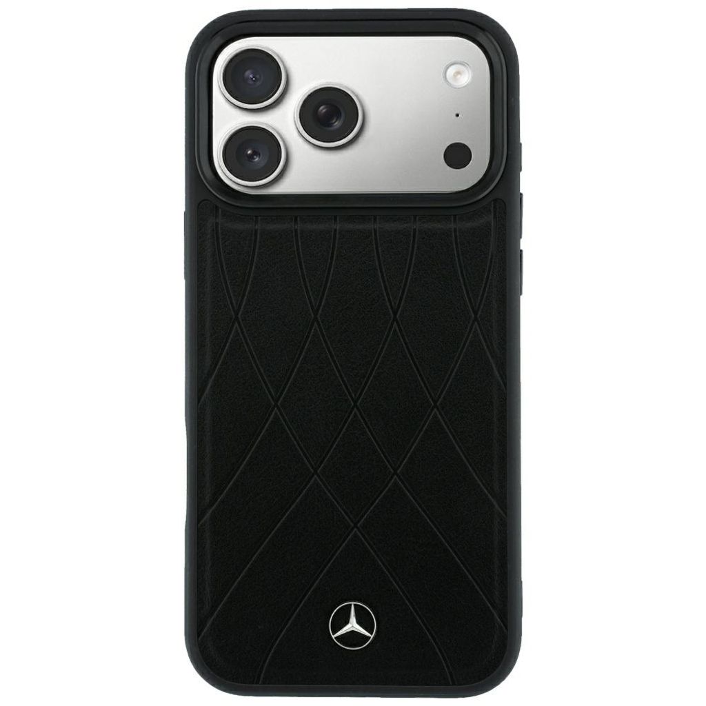 Mercedes Crossed Lines MagSafe -kuori iPhone 17 Pro Max/18 Pro Max:lle - Musta