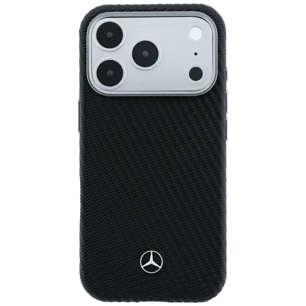 Mercedes Wood Effect MagSafe -kuori iPhone 17 Pro/18 Pro:lle - Musta