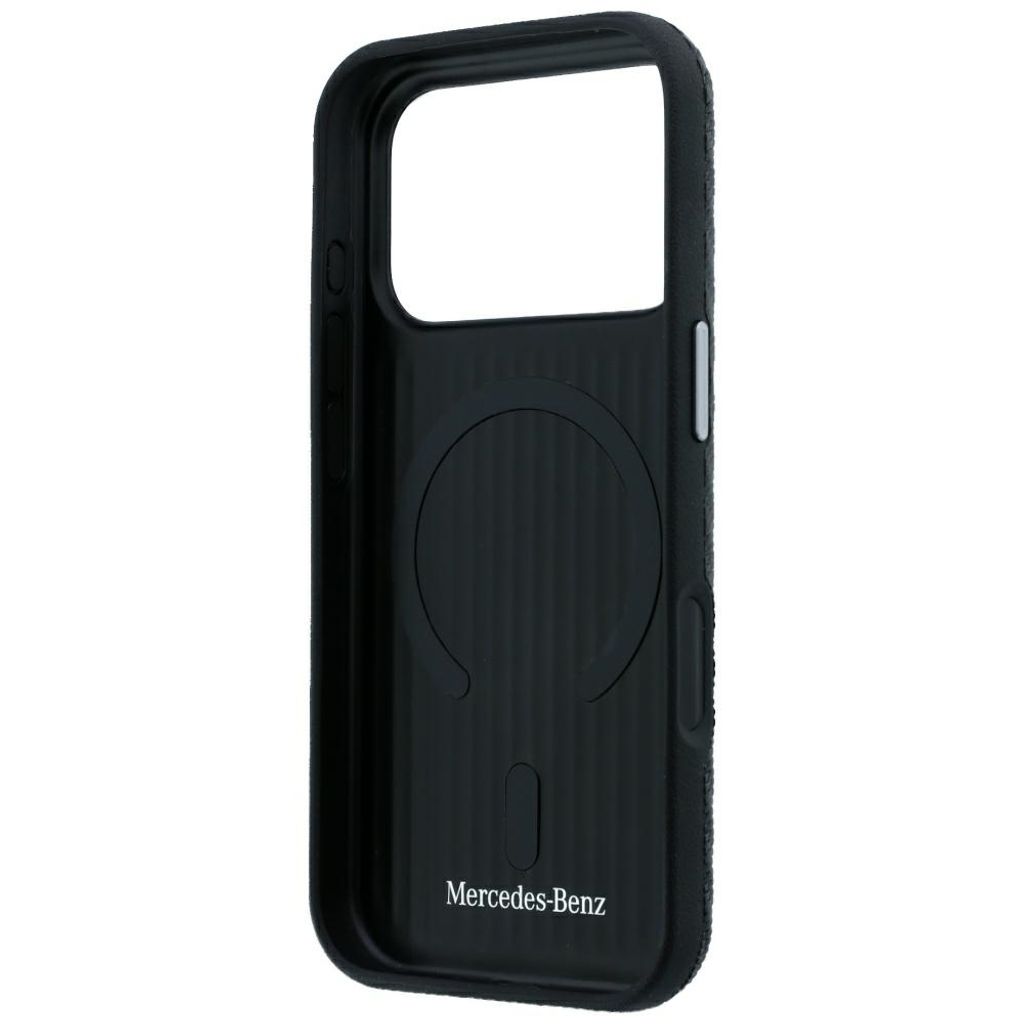 Mercedes Wood Effect MagSafe -kuori iPhone 17 Pro/18 Pro:lle - Musta