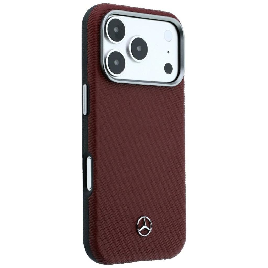 Mercedes Wood Effect MagSafe -kuori  iPhone 17 Pro Max/18 Pro Max:lle - Burgundi