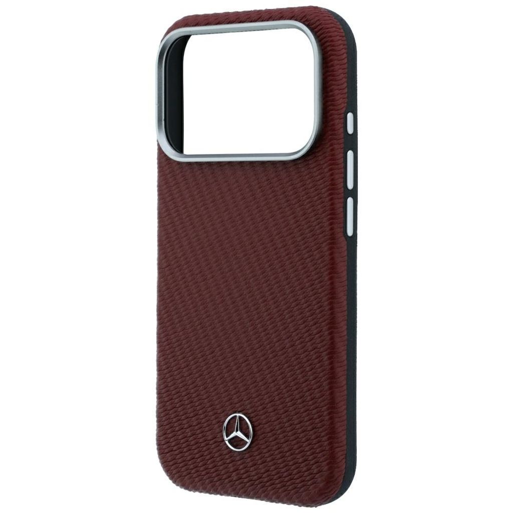 Mercedes Wood Effect MagSafe -kuori  iPhone 17 Pro Max/18 Pro Max:lle - Burgundi